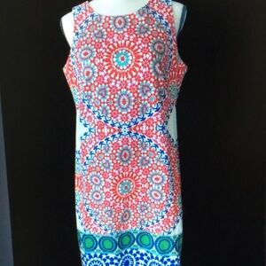 Colorful Geometric Print Dress